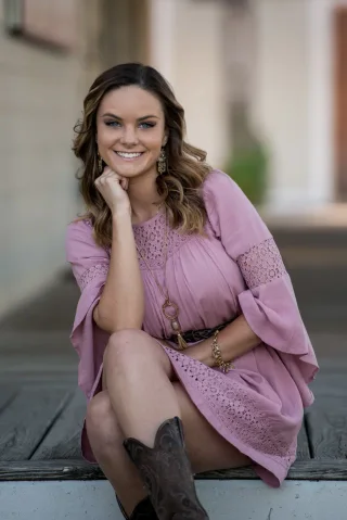 Senior portrait outdoors