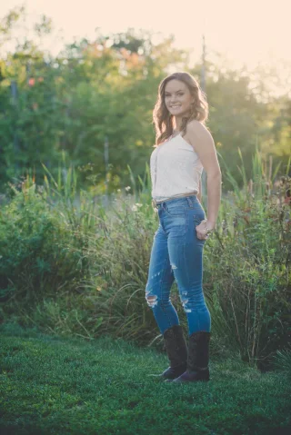 Senior portrait golden hour